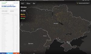 Карта: Украина занимает первое место в Европе по площади сельскохозяйственных угодий