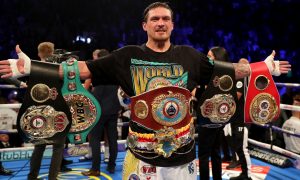 Видео: после боя Усика с Беллью около ринга устроили драку