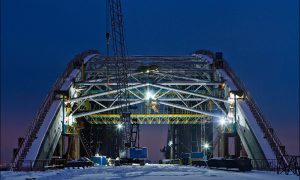 Олег Тоцкий: Монтаж связей на Подольском мосту. Октябрь-декабрь (фото)