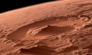 Фото: опубликованы фото ледяного кратера на Марсе