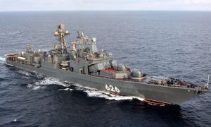 Фото: ударный корабль ВМФ  агрессора «Североморск» вошел в акваторию Черного моря