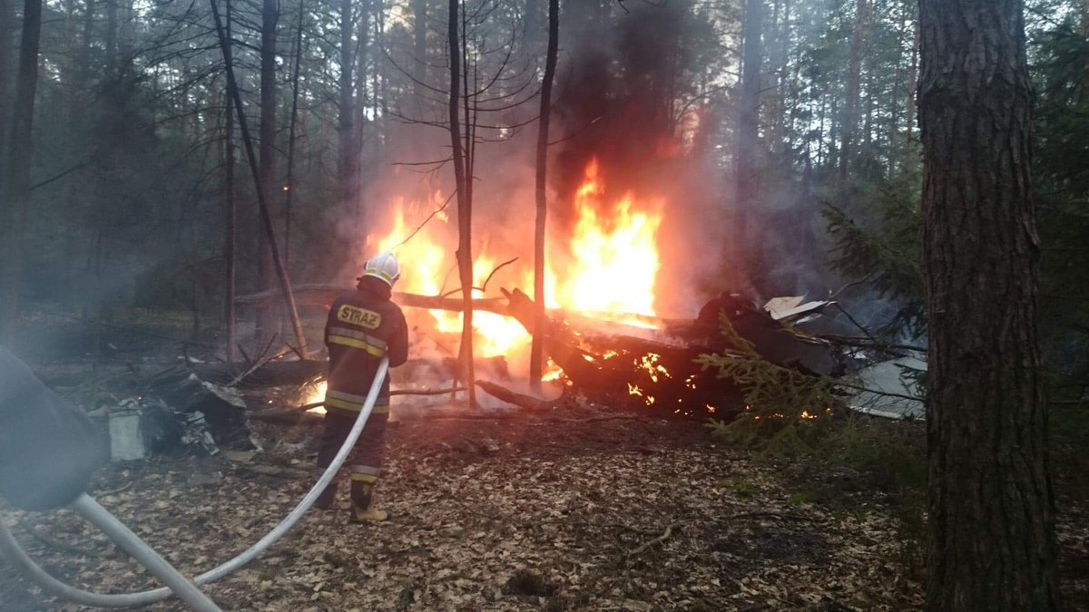 Фото, видео: в Польше разбился российский истребитель