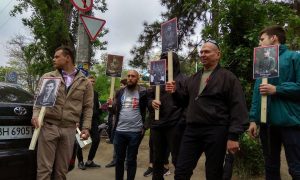 Видео, фото: в Одессе «Бессмертный полк» прошел с портретами воинов УПА