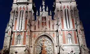 Николаевский костел получил современную архитектурную подсветку