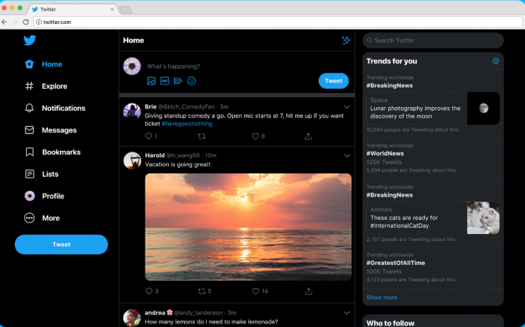 Twitter переведет пользователей на новый дизайн