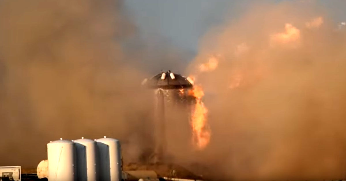 SpaceX показала полет марсианской ракеты