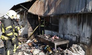 В Киеве горел рынок «Юность»