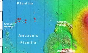 Компания SpaceX начала искать места для посадки на Марсе