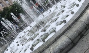 В Киеве на зиму разобрали фонтаны на Майдане Незалежности