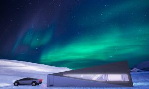 Американские дизайнеры разработали гараж для Cybertruck