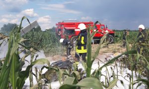 Фото: на Киевщине разбился легкомоторный самолет