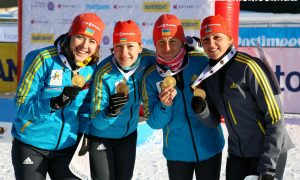 Украинцы получили золотые медали ЧЕ-2015 по биатлону, отобранные у россиян