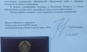 Фото: первый депутат сложила полномочия на фоне протестов в Беларуси