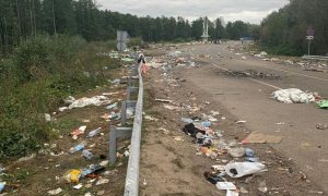 Фото: Паломники-хасиды ушли из пункта «Новые Яриловичи» и оставили горы мусора