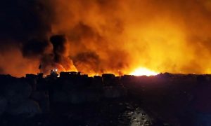 Фото: в Кривом Роге горит полигон твёрдых бытовых отходов