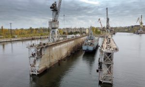 Фото: в Николаеве спустили на воду отремонтированный десантный корабль Юрий Олефиренко