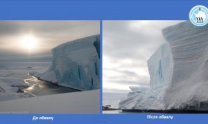 Фото: в Антарктиде возле украинской станции откололся кусок ледника