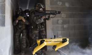 Французская армия во время учений испытала робота-собаку. Он замедлил операцию, но есть и плюсы