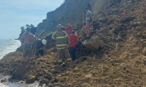 Фото: в результате оползня на пляже в Одесской области пропали отдыхающие