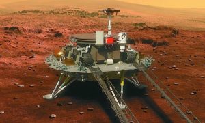 Видео: китайцы впервые показали посадку своего ровера на Марс