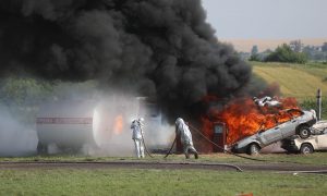 Авиакатастрофа и взрыв на АЗС: в Ривненской области прошли масштабные учения
