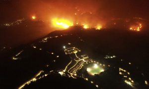 В Греции спасают от лесных пожаров Древнюю Олимпию