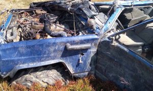 Фото: в Карпатах произошло курьезное ДТП с туристами, двое пострадавших