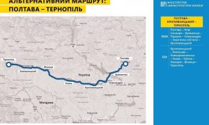 Опубліковані мапи альтернативних маршрутів для розвантаження трас України