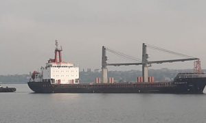 Видео: из Украины отправили первое судно, прибывшее за зерном