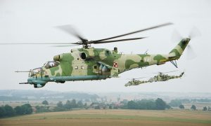 В Польше совершил жесткую посадку боевой вертолет