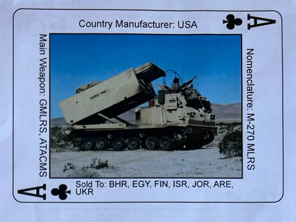 Пентагон випустить спеціальні гральні карти для українських військових