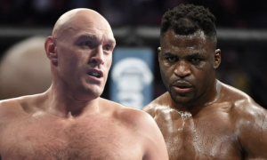 Ф'юрі та зірка UFC влаштували веселу дуель поглядів перед боєм