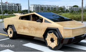 Фанат Tesla побудував дерев’яну копію Cybertruck за 100 днів
