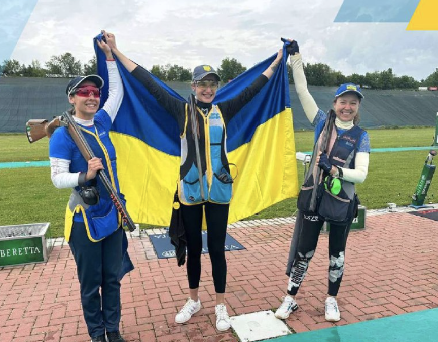 Жіноча збірна України виборола золоту нагороду на Євро-2024 зі стендової стрільби