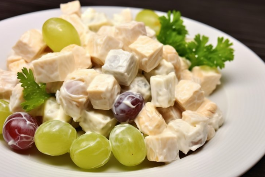 Салат з виноградом, куркою і сиром – простий та елегантний рецепт