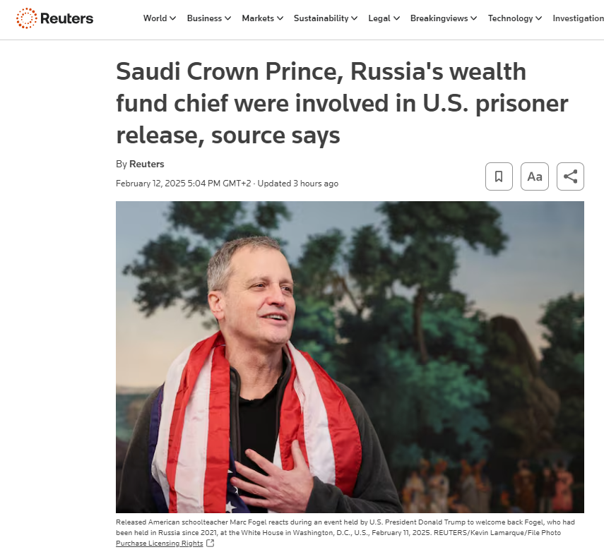 Reuters: Кирило Дмитрієв може бути посередником у контактах між путіним і Трампом