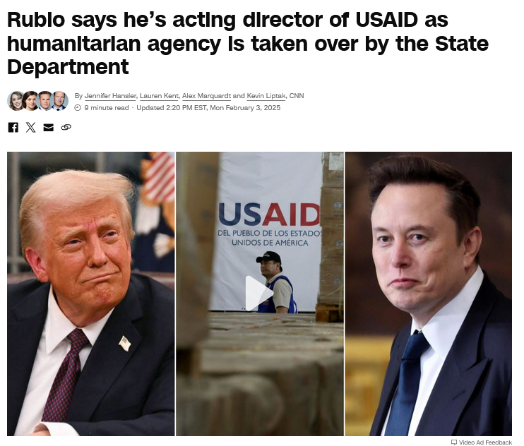 CNN: Держдеп США взяв під контроль агенцію USAID