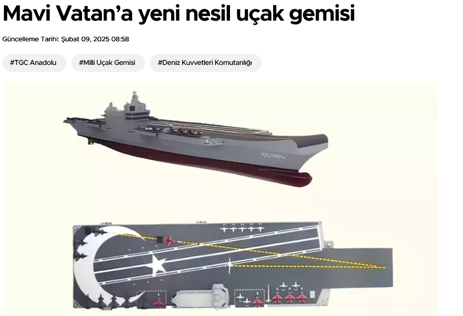 Hürriyet: Туреччина розпочала створення власного авіаносця