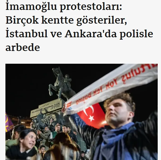 ВВС: у Туреччині тривають протести проти арешту мера Стамбула