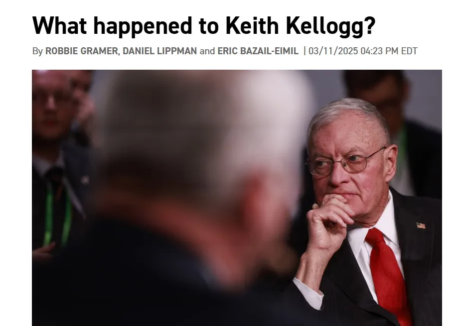 Politico: Келлога фактично відсторонили від участі у переговорах по Україні