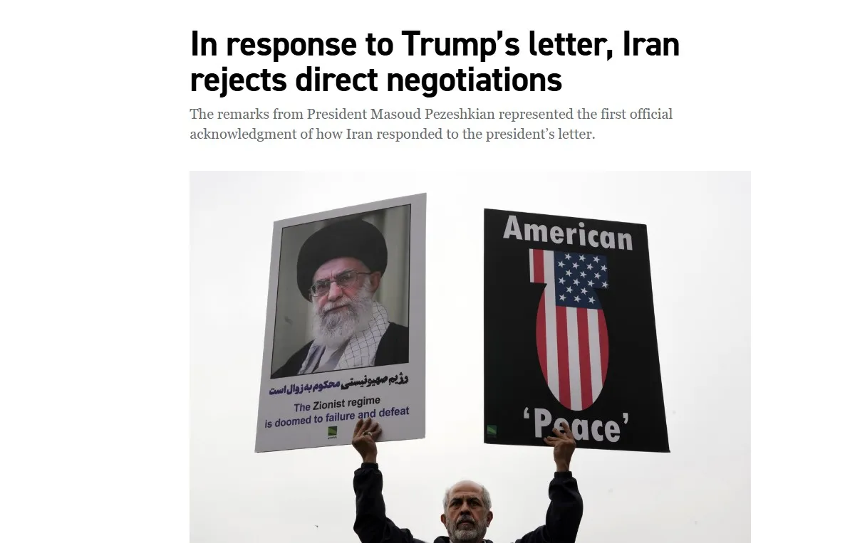 Politico: Тегеран відмовився від прямих переговорів зі США