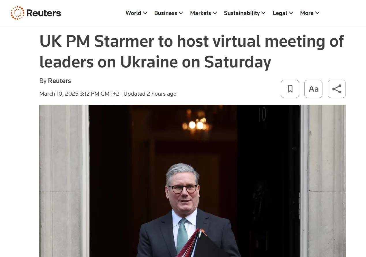 Стармер скликає нову зустріч «коаліції охочих» для підтримки України