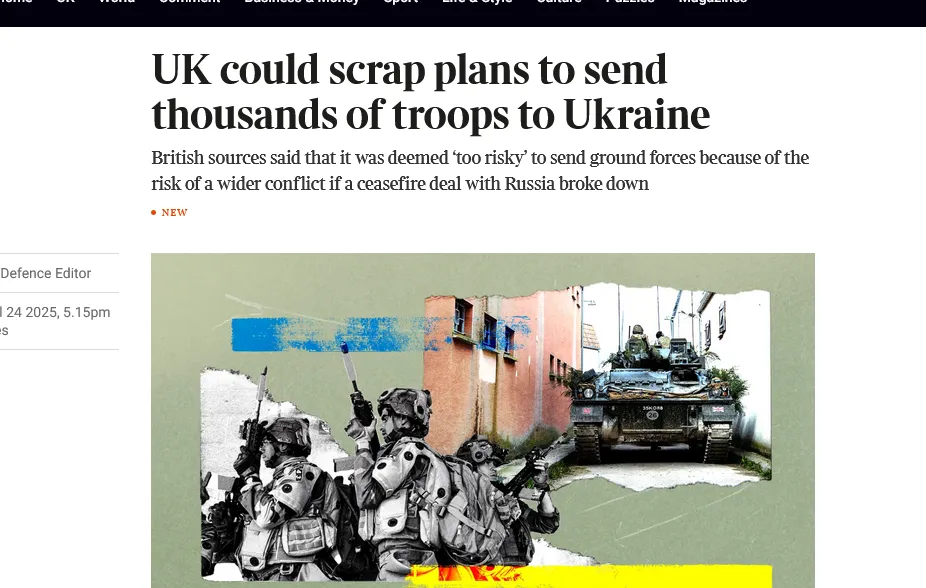 Британія може відмовитися від миротворчої місії в Україні – The Times